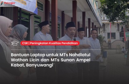 Laptop Assistance for MTs Nahdlatul Wathon Licin and MTs Sunan Ampel Kabat, Banyuwangi