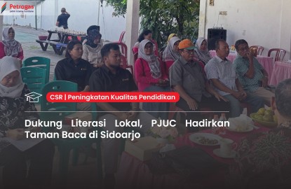 Supporting Local Literacy, PJUC Establishes a Reading Garden in Sidoarjo